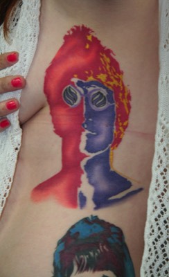  John Lennon art portrait tattooed By Brandon Notch (Flame-bright John) The Beatles  