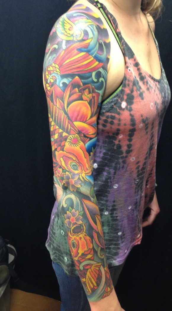  Japanese Koi fish sleeve by Brandon Notch 