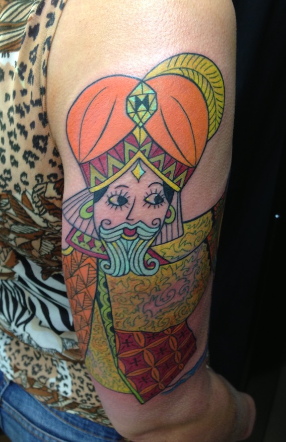  Art Deco gypsy tattoo by Brandon Notch 