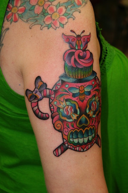  Candy Sugar Skull Tattoo 