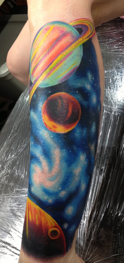  Space themed tattoo 