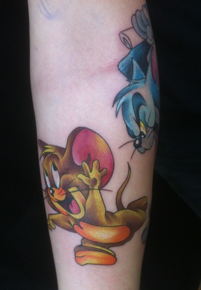  Tom & Jerry cartoon tattoo 