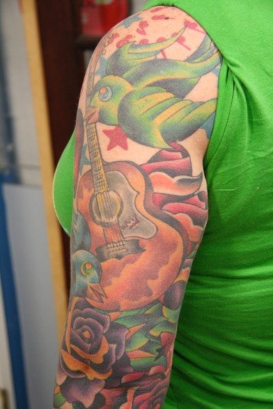  Acoustic guitar tattoo 