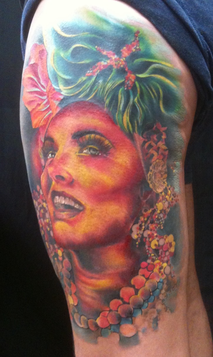  Chiquita banana girl tattooed by Brandon Garic Notch 
