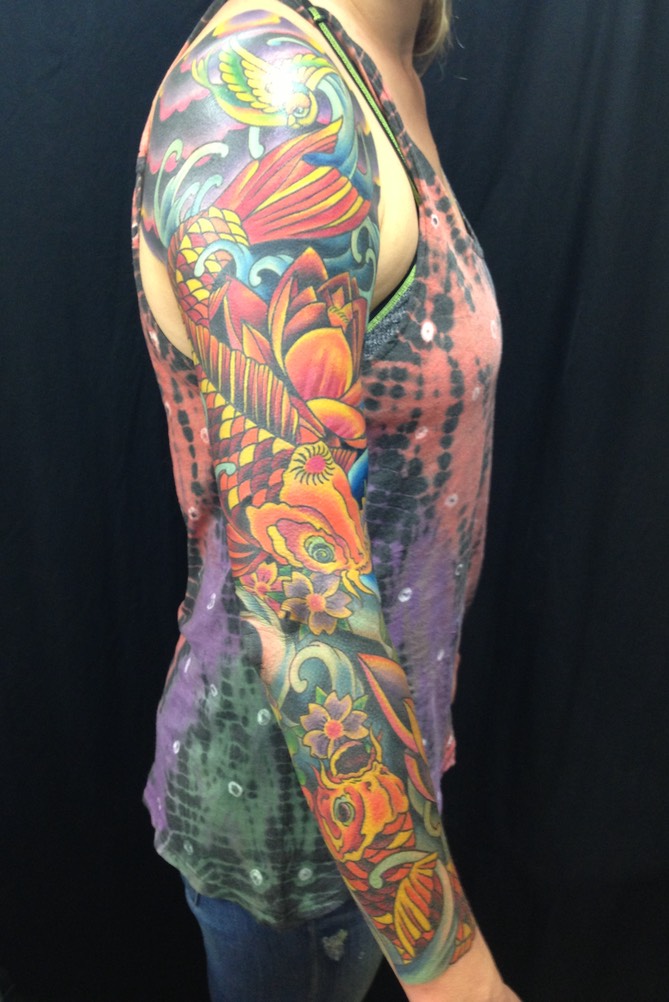  Japanese Koi fish sleeve by Brandon Notch 
