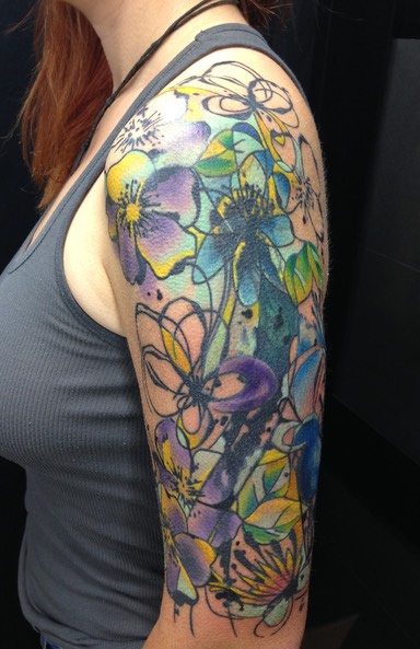  Trash polka style tattoo cover-up by Brandon Garic Notch 