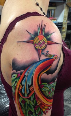  Art deco phoenix tattoo 