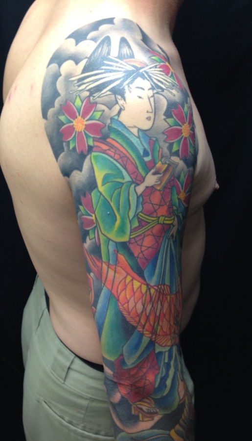  Japanese geisha sleeve 