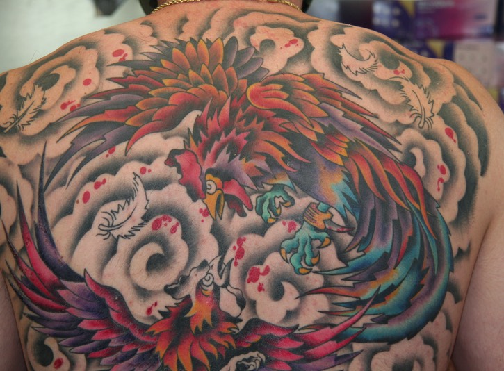 Traditional American Cockfighting Tattoo  