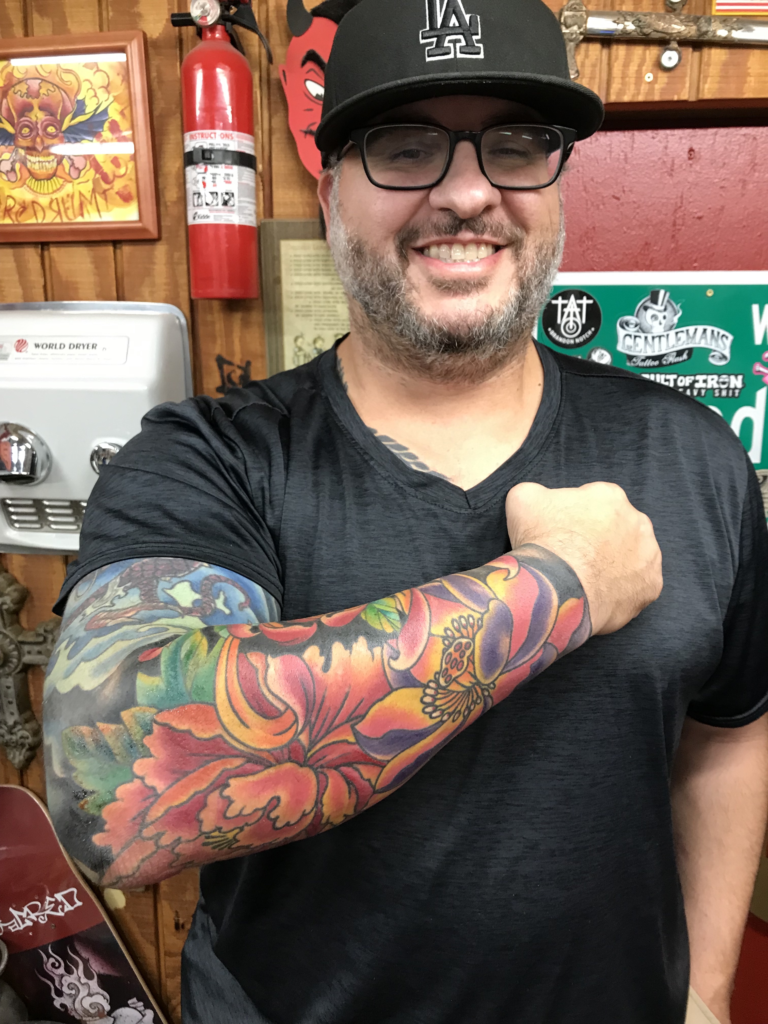  Japanese peony & lotus tattooing by Brandon Notch 