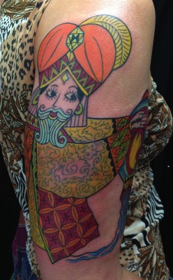  Art Deco gypsy tattoo by Brandon Notch 