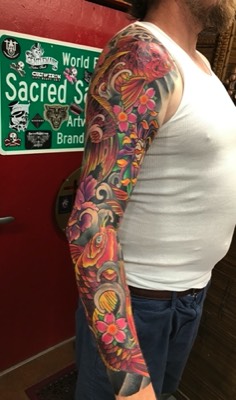  Japanese color Koi Fish sleeve by B Notch 