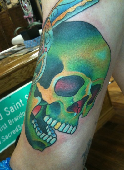  Skull Tattoo by Brandon Notch 