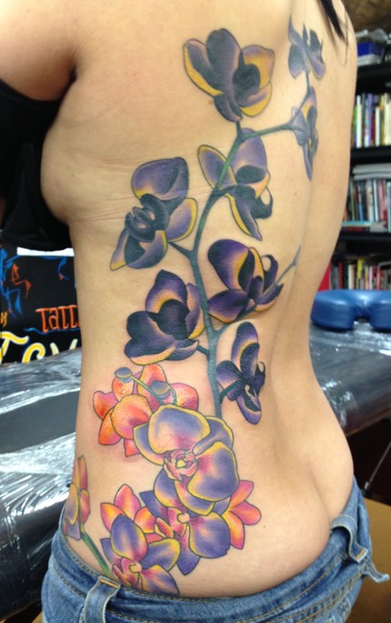  Flower tattoos by Brandon Notch 
