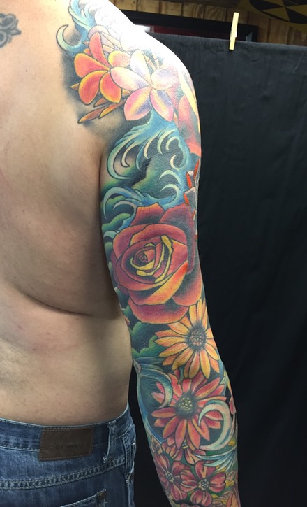  Flower sleave & cover-up by Brandon Notch 