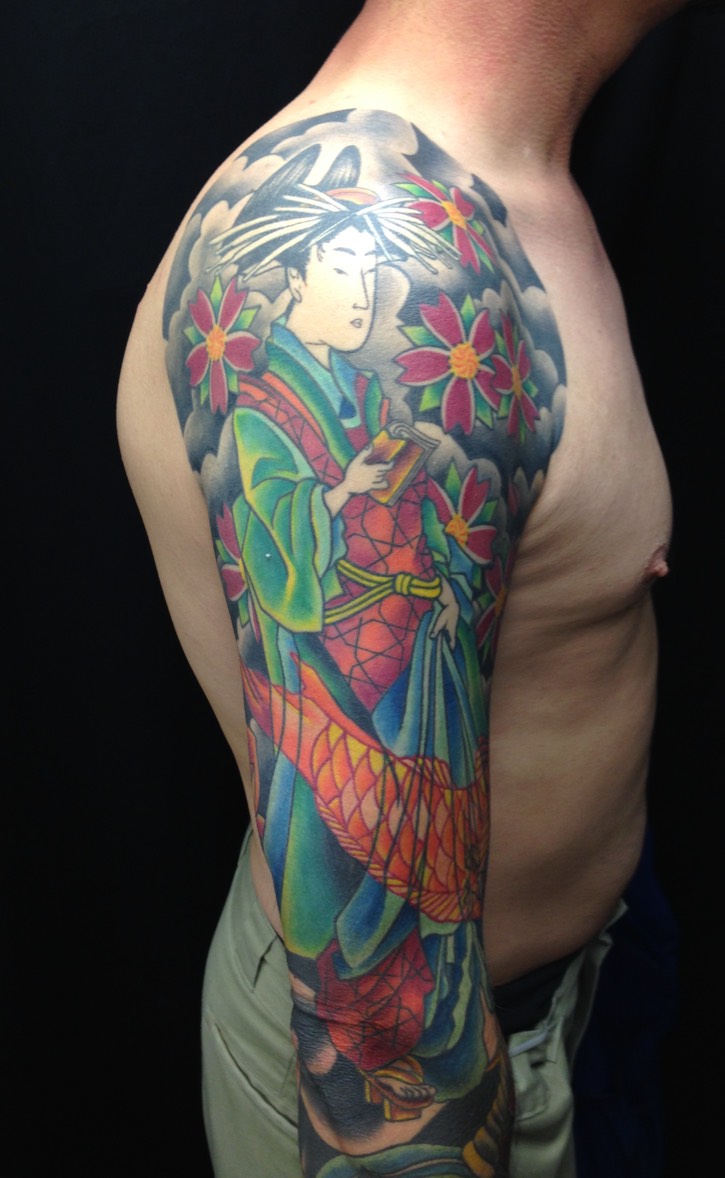  Japanese geisha tattoo 