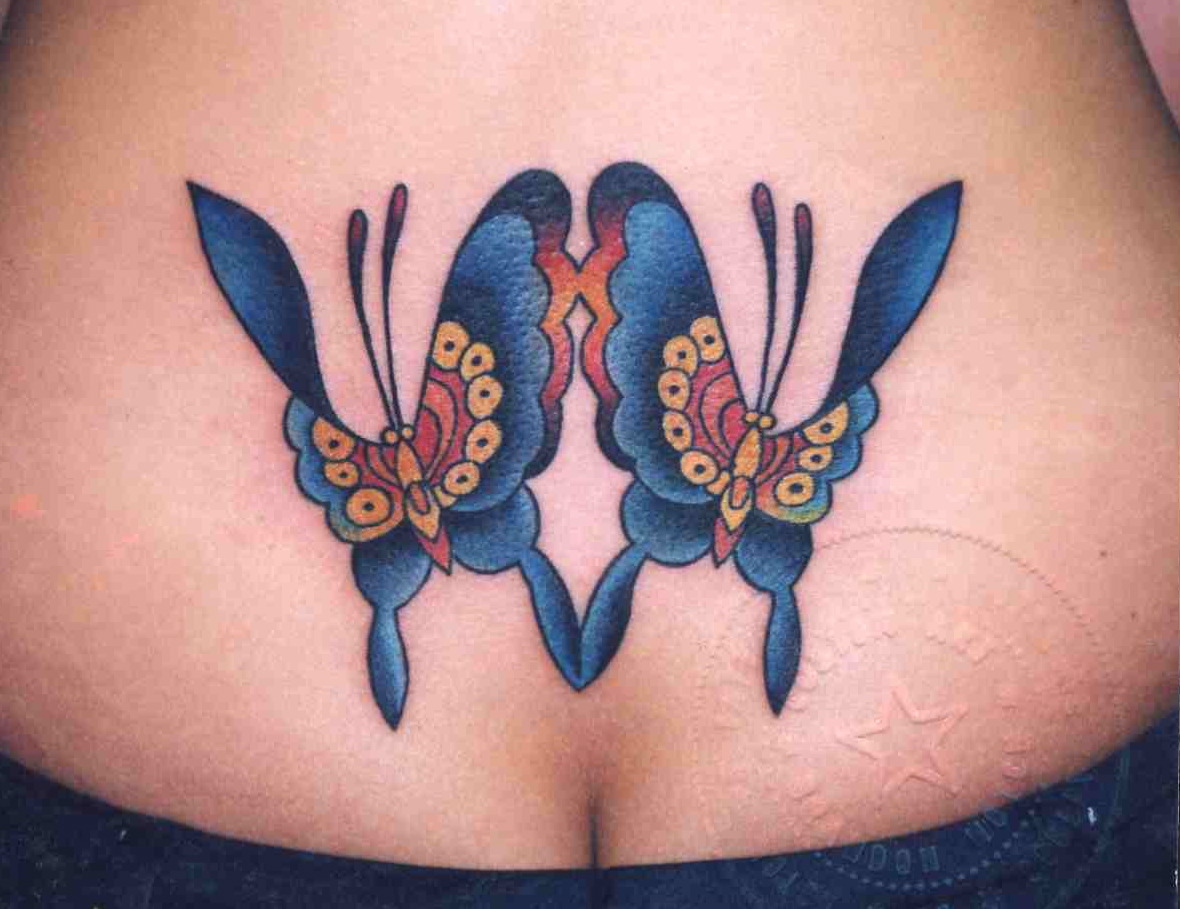 Japanese butterflies tattooed by Brandon Notch 