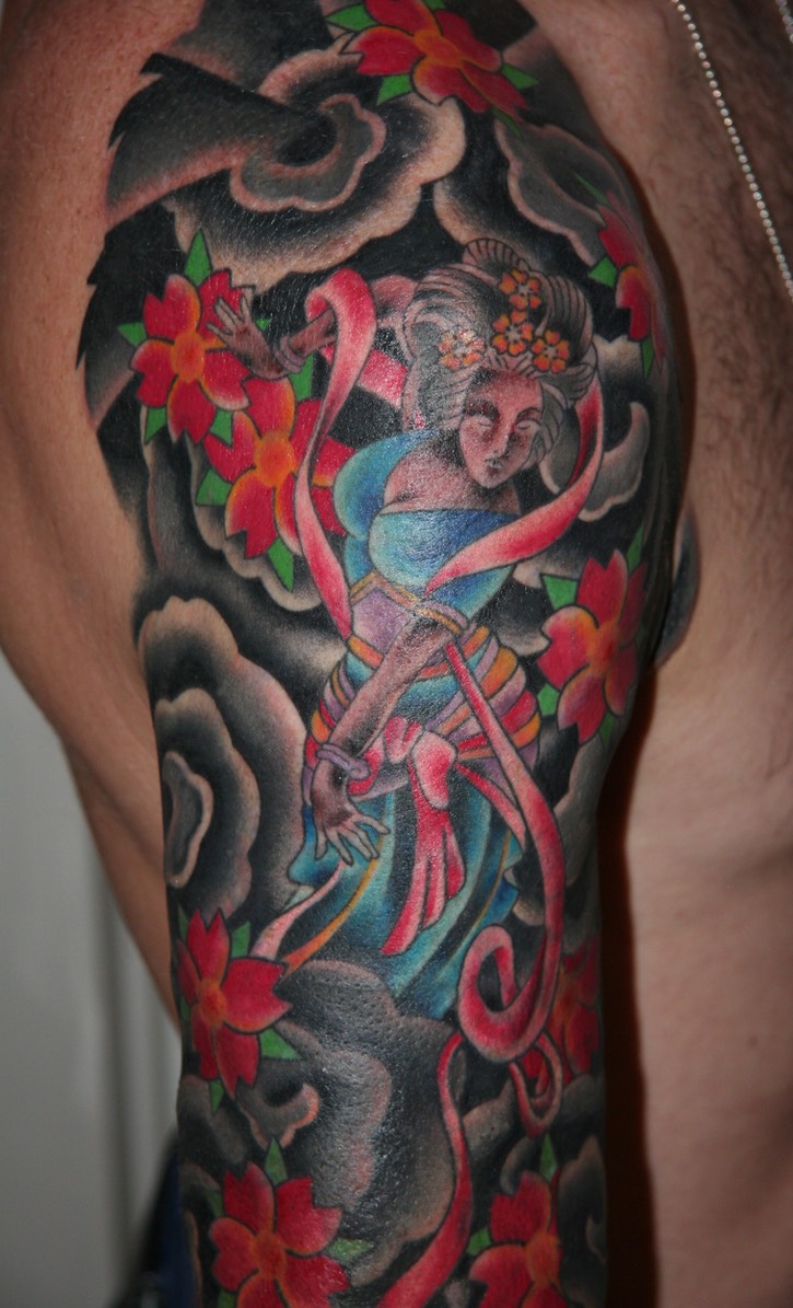  Asian inspired tattoo by Brandon ouch (cover-up) 