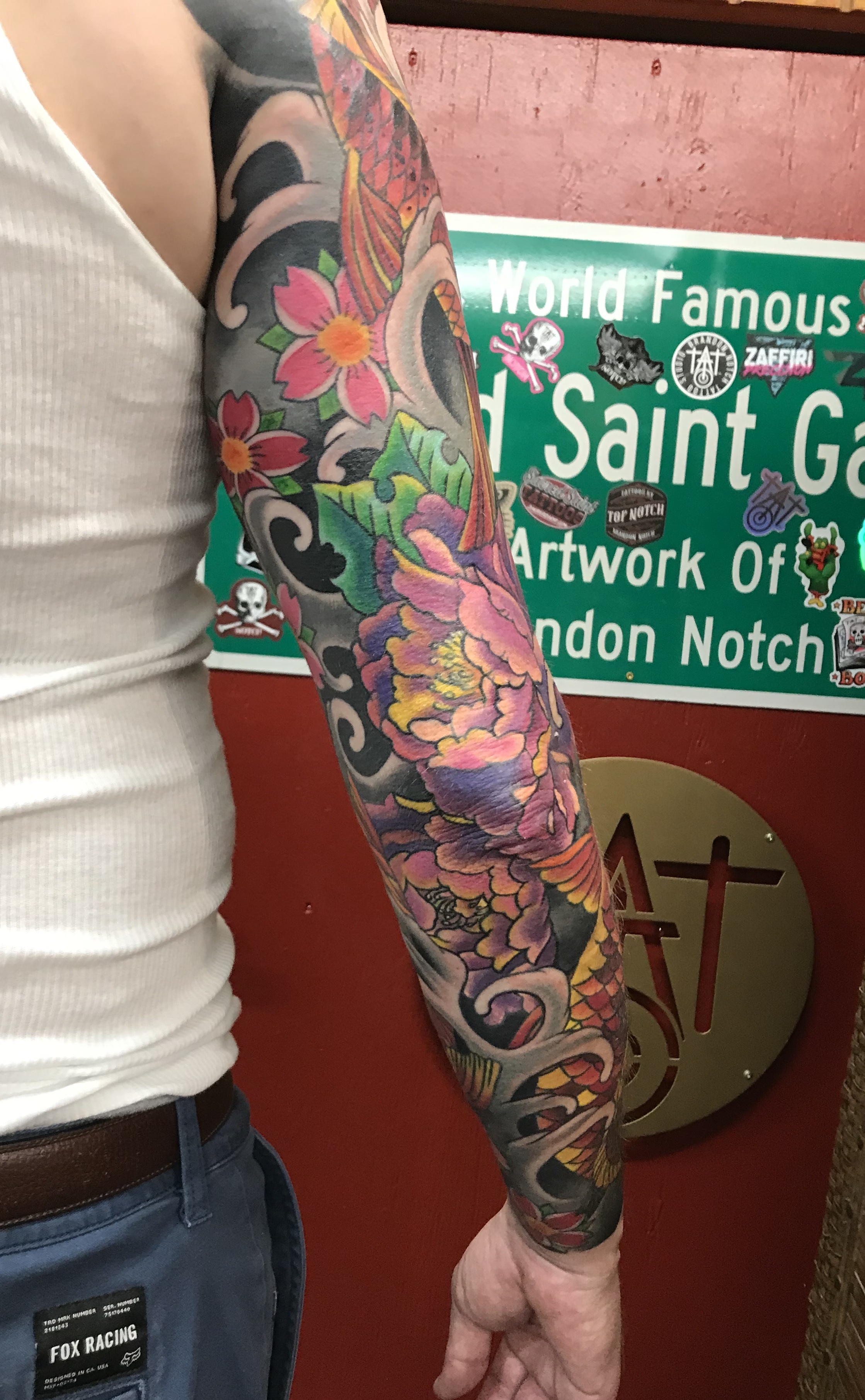  Japanese color Koi Fish sleeve by Brandon Notch 