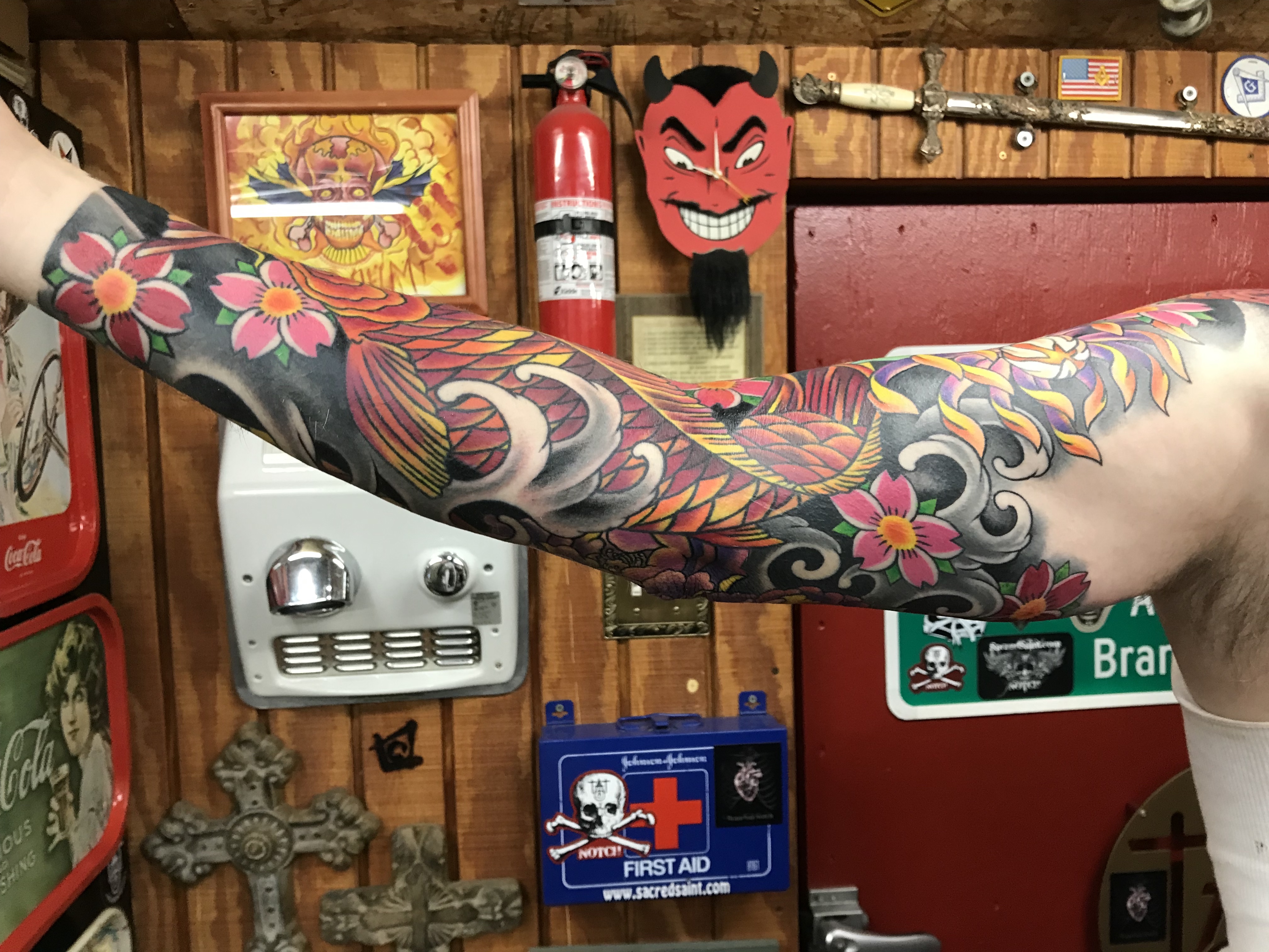  Japanese color Koi Fish sleeve by B Notch 