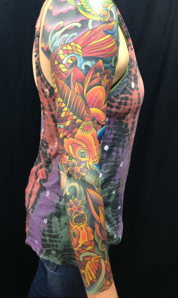  Japanese Koi fish sleeve by Brandon Notch 