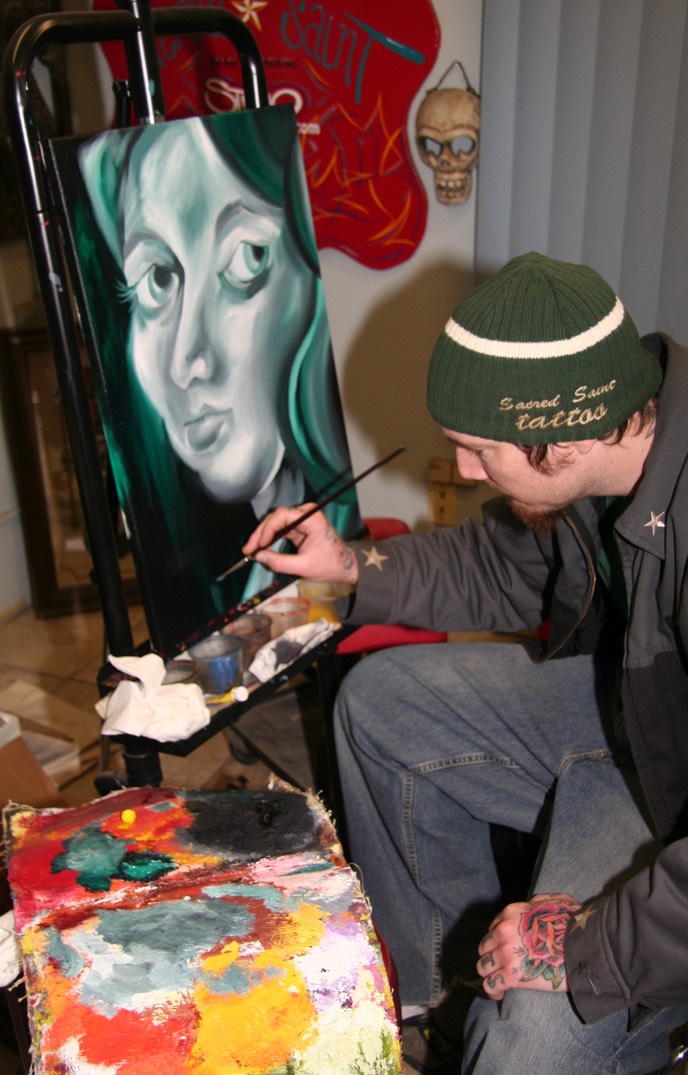  Oil Painting by Brandon Notch, (The Face of Anna) 