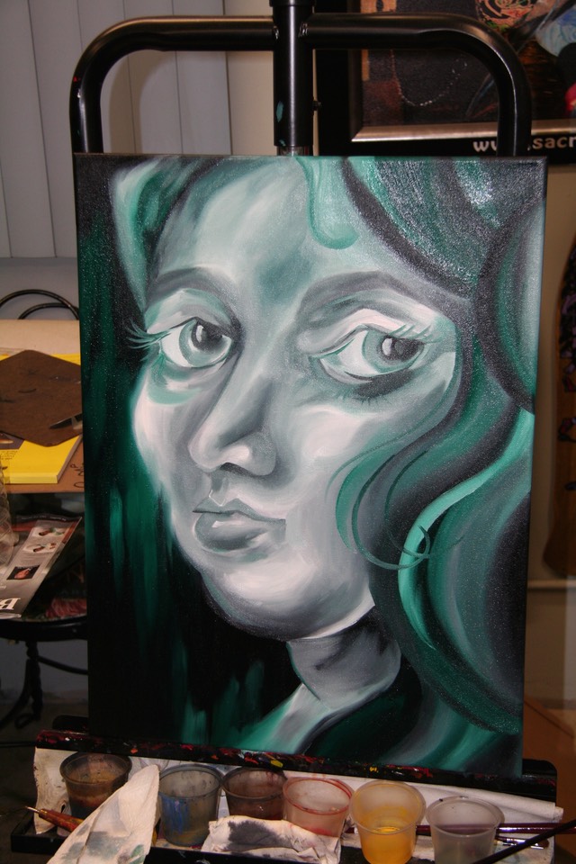 Oil Painting by Brandon Notch, (The Face of Anna) 