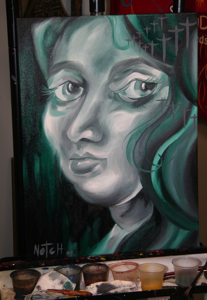  Oil Painting by Brandon Notch, (The Face of Anna) 