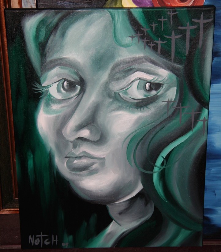  Oil Painting by Brandon Notch, (The Face of Anna) 