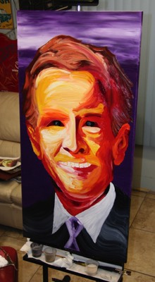  President George Walker Bush Oil painting by Brandon Garic Notch 