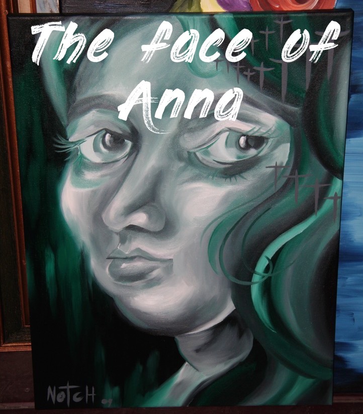 The face of Anna oil painting by Brandon Notch 