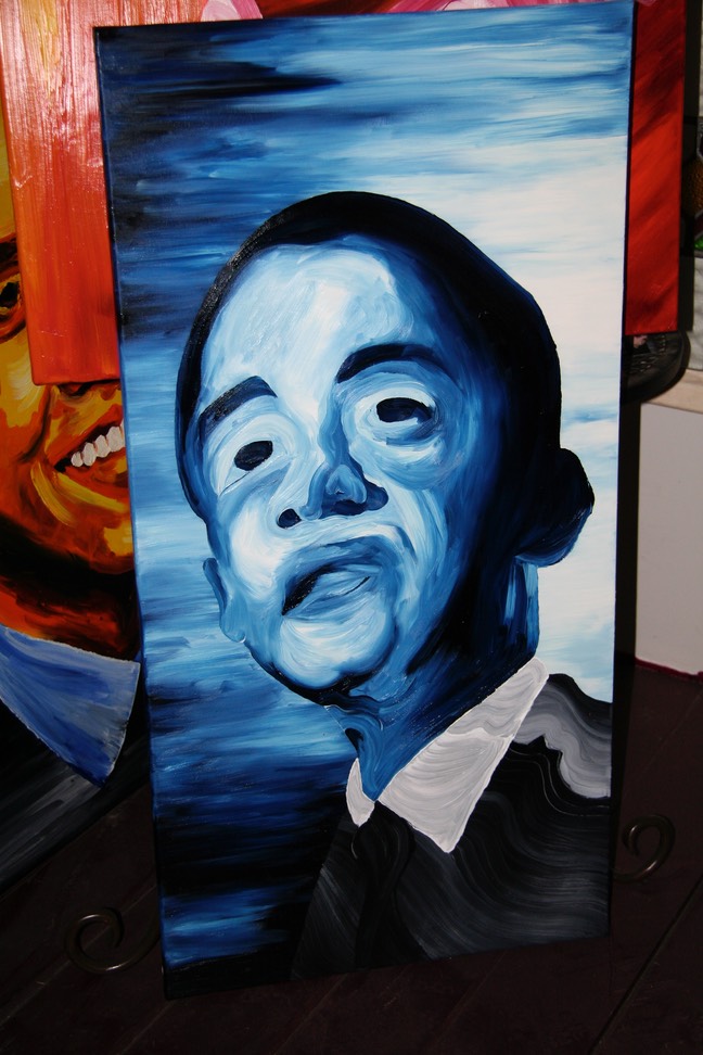  President Barack Hussein Obama Oil painting by Brandon Garic Notch 