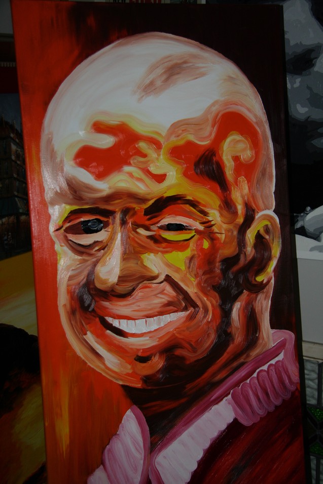  Senator John McCain Oil painting by Brandon Garic Notch 