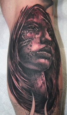  Zombie girl tattoo by Brandon Notch 