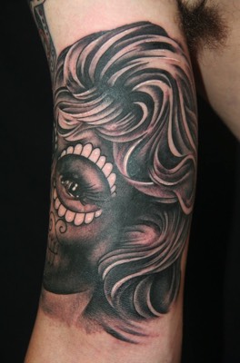  Day of the dead tattoo by Brandon G Notch 
