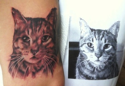  Cat Tattoo by Brandon G Notch 