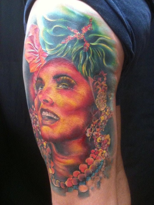  Chiquita banana girl tattooed by Brandon Garic Notch 