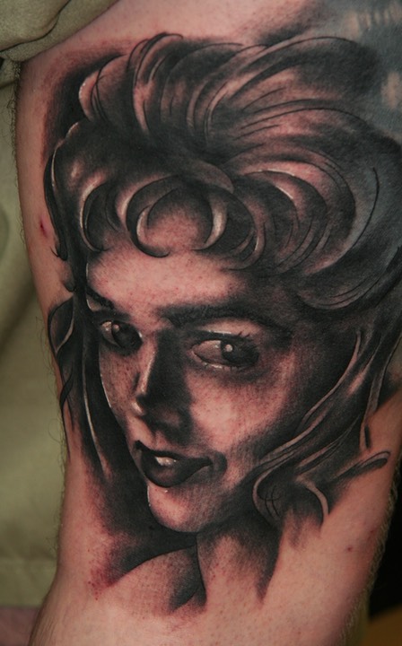  Artistic Portrait Tattoo by Brandon Notch (Fresh Ink)  