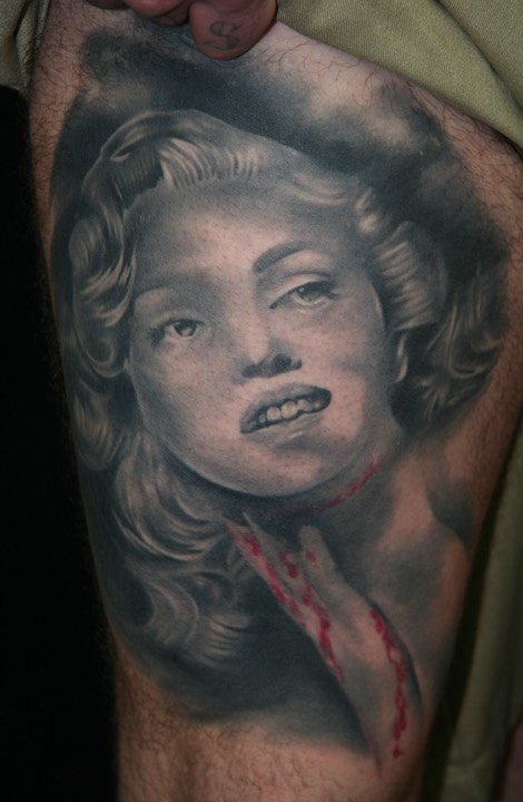  Marilyn Monroe Portrait Tattoo by Brandon Notch 
