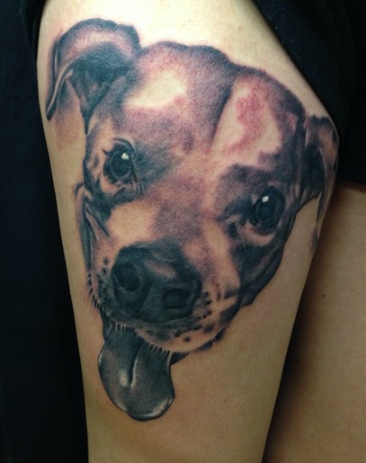  Dog Portrait Tattoo by Brandon Notch 