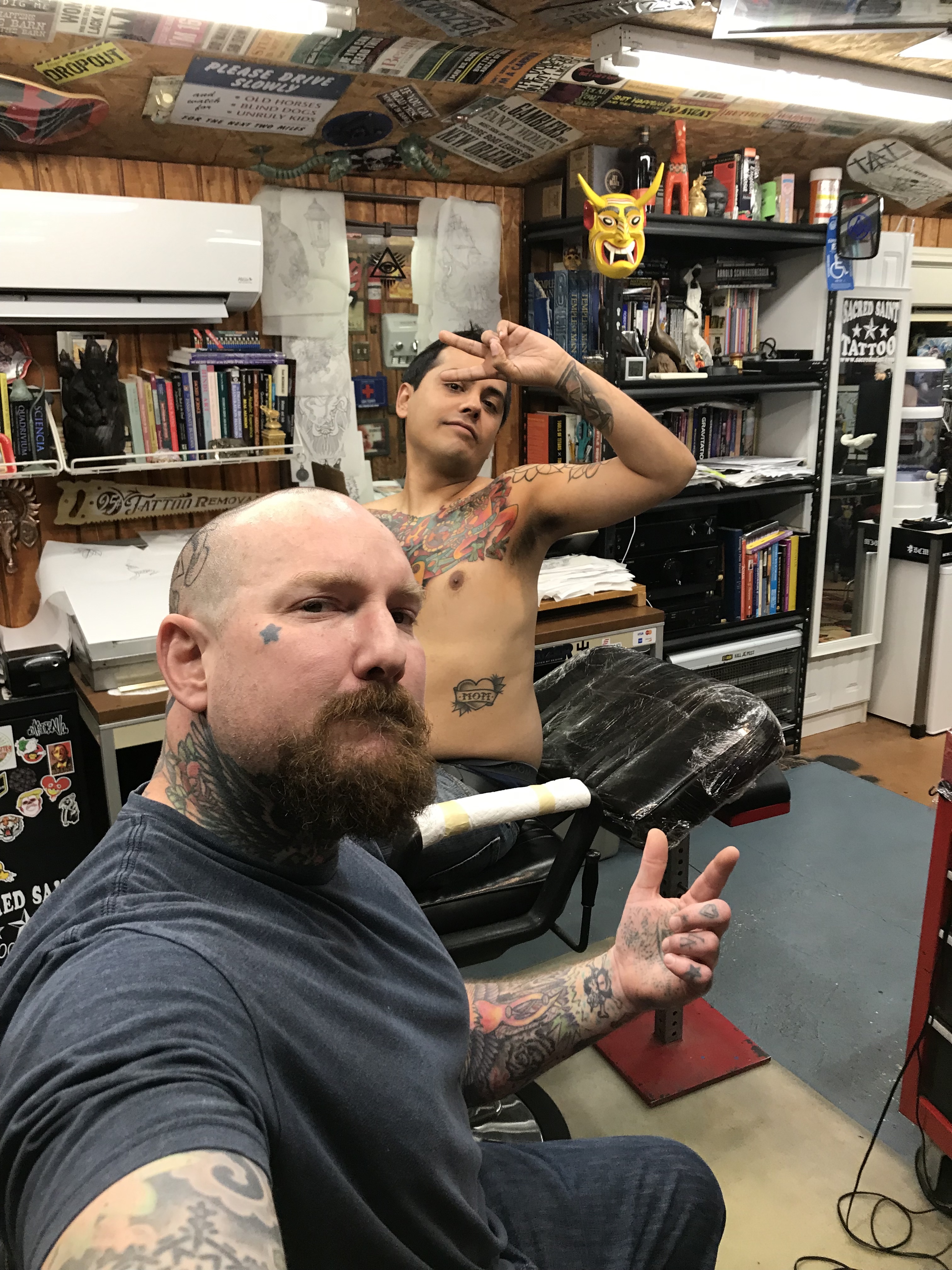  Sacred Saint Studio, Tattooist Brandon Notch. 