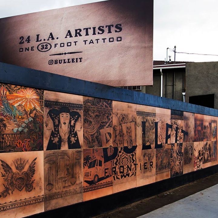  Tattooed Leather Canvas for Bulleit Whiskey 